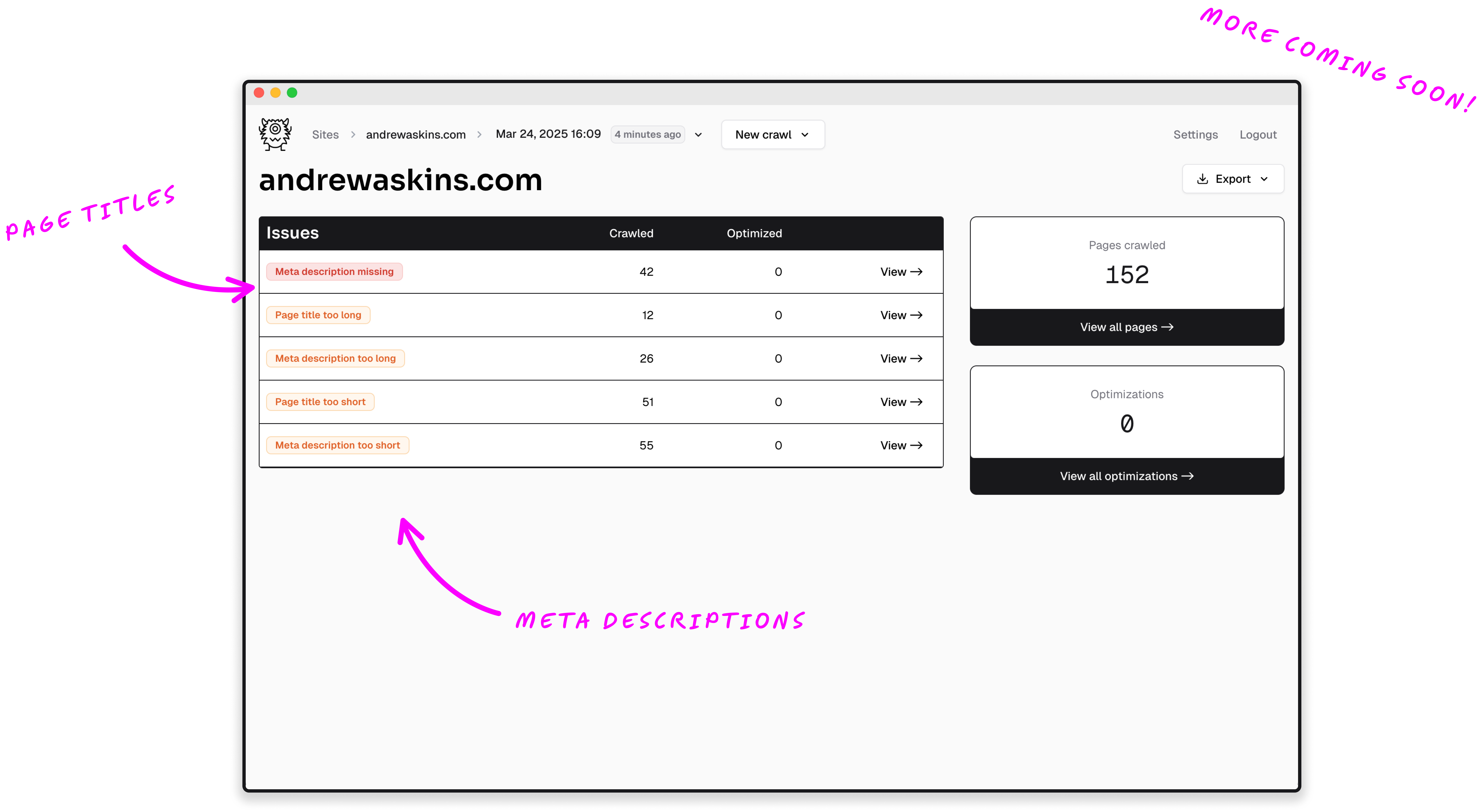 Generated descriptions